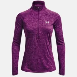 Under Armour Women's Tech™ Half Zip Twist Rivalry / Strobe / Metallic Silver -Puma Shop 1320128514 4