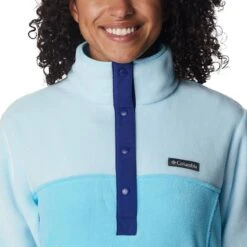 Columbia Women's Benton Springs™ 1/2 Snap Pullover Spring Blue / Dark Sapphire -Puma Shop 1860991 404 a2 presethigh res jpeg 300 dpi