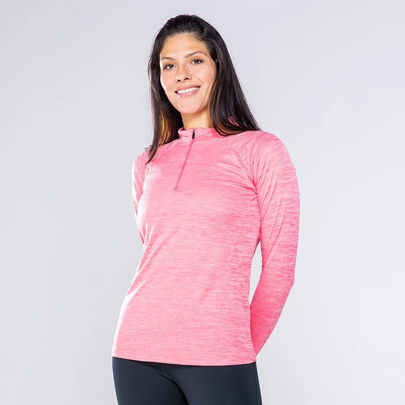 Women's Madison Half Zip Midlayer Top Pink 3 Women's Madison Half Zip Midlayer Top Pink