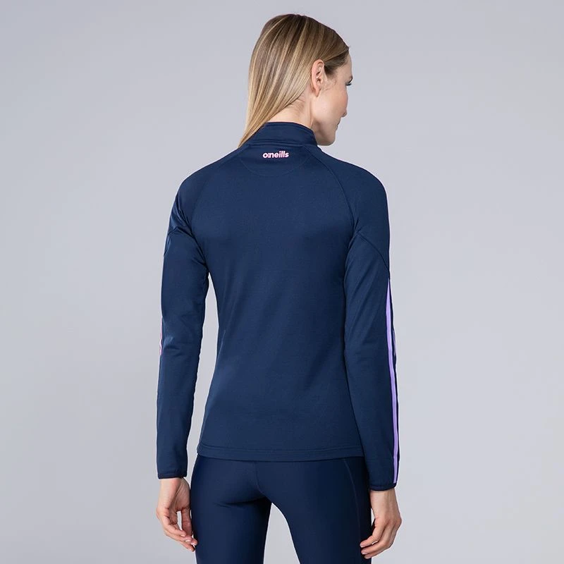 Women's Dolmen Brushed Half Zip Top Marine / Pink / Purple 4 Women's Dolmen Brushed Half Zip Top Marine / Pink / Purple - Image 2