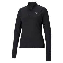 Puma Women's Favourite 1/4 Zip Running Top Black -Puma Shop 520184 01