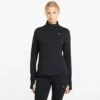 Puma Women's Favourite 1/4 Zip Running Top Black -Puma Shop 520184 01 mod01