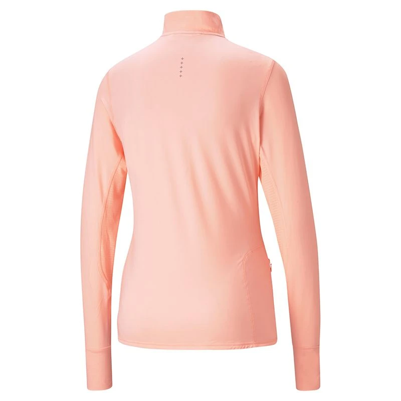 Puma Women's Favourite 1/4 Zip Running Top Electro Peach 3 Puma Women's Favourite 1/4 Zip Running Top Electro Peach - Image 2