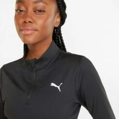 Puma Women's Train Strong Quarter Zip Top Black -Puma Shop 521839 01 mod04