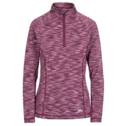 Trespass Women's Edith Half Zip Top Fig Marl -Puma Shop edith fatolso10001 fgm a