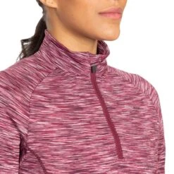 Trespass Women's Edith Half Zip Top Fig Marl -Puma Shop edith fatolso10001 fgm m05