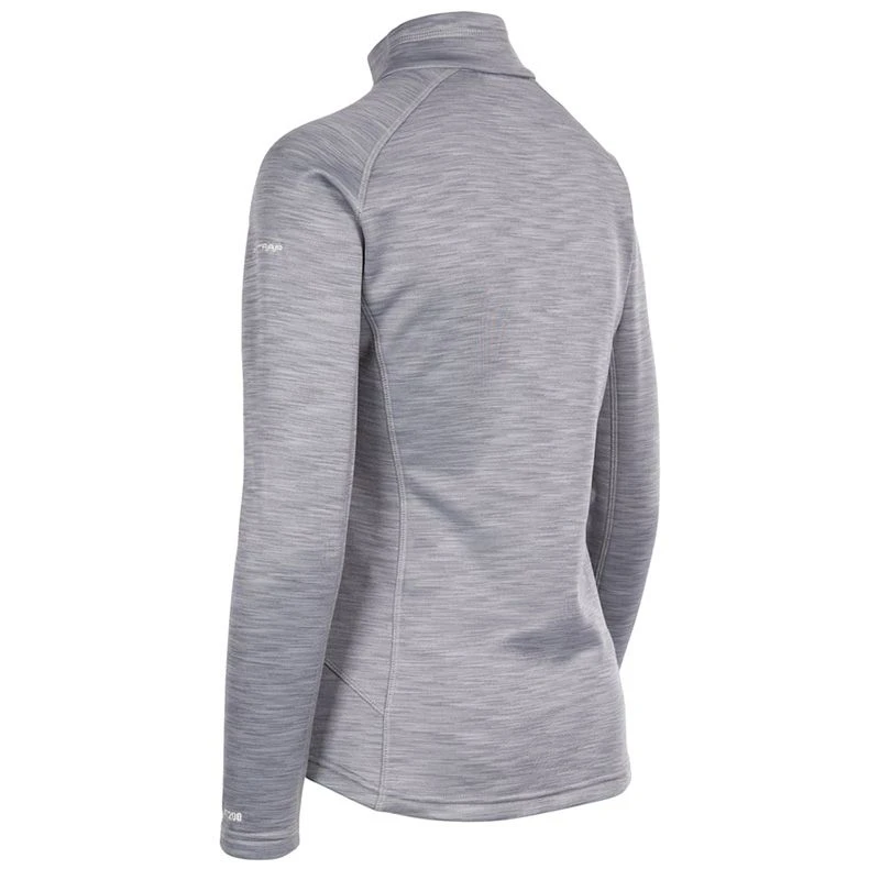 Trespass Women's Fairford Half Zip Fleece Top Storm Grey Marl 4 Trespass Women's Fairford Half Zip Fleece Top Storm Grey Marl - Image 2