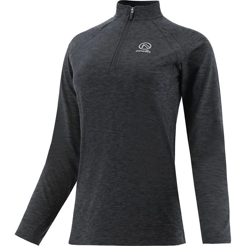 Women's Madison Brushed Half Zip Top Black 3 Women's Madison Brushed Half Zip Top Black - Image 2