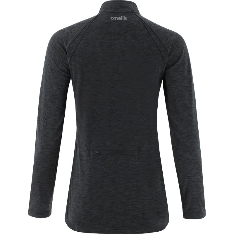 Women's Madison Brushed Half Zip Top Black 4 Women's Madison Brushed Half Zip Top Black - Image 3