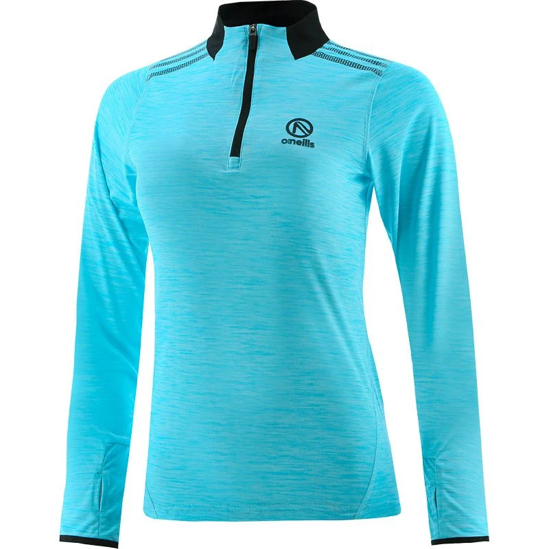 Women's Pluto Half Zip Midlayer Top Blue / Dark Grey 4 Women's Pluto Half Zip Midlayer Top Blue / Dark Grey - Image 2