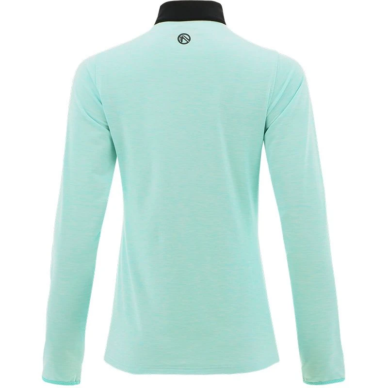 Women's Pluto Brushed Half Zip Top Green / Marine 5 Women's Pluto Brushed Half Zip Top Green / Marine - Image 3