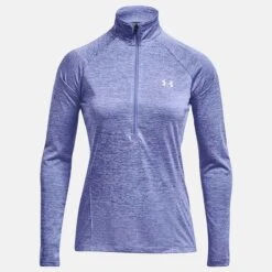 Under Armour Women's Tech™ Half Zip Twist Chestnut Baja Blue / White / Metallic Silver -Puma Shop ps1320128 495 hf