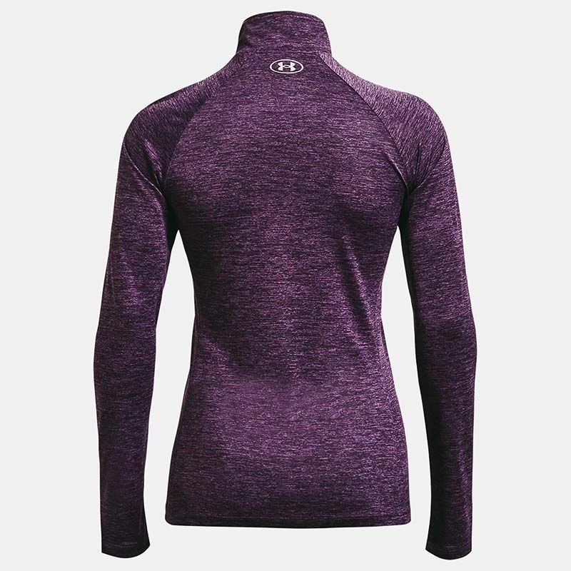 Under Armour Women's UA Tech™ Twist ½ Zip Tux Purple / Retro Purple / Metallic Silver 6 Under Armour Women's UA Tech™ Twist ½ Zip Tux Purple / Retro Purple / Metallic Silver - Image 4