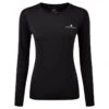 Ronhill Women's Core Long Sleeve T-Shirt Black / Bright White
