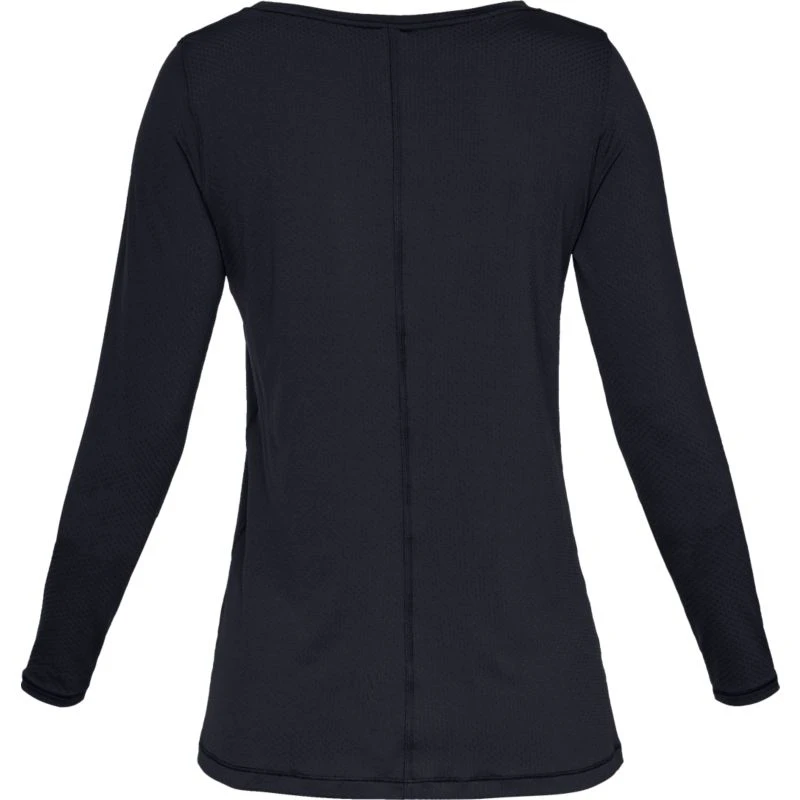 Under Armour Women's HeatGear® Armour Long Sleeve Top Black / Metallic Silver 7 Under Armour Women's HeatGear® Armour Long Sleeve Top Black / Metallic Silver - Image 5
