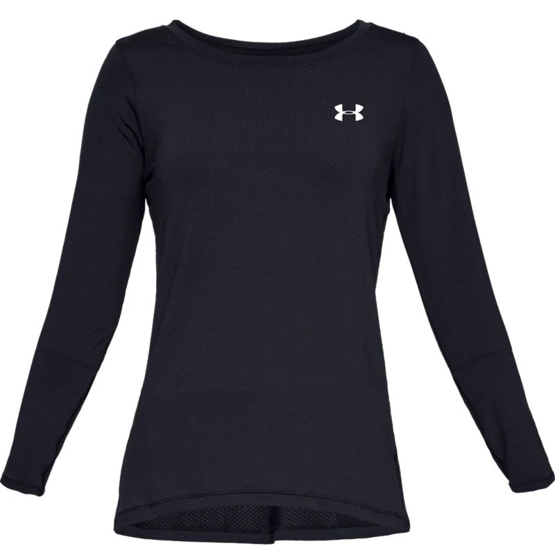 Under Armour Women's HeatGear® Armour Long Sleeve Top Black / Metallic Silver 6 Under Armour Women's HeatGear® Armour Long Sleeve Top Black / Metallic Silver - Image 4