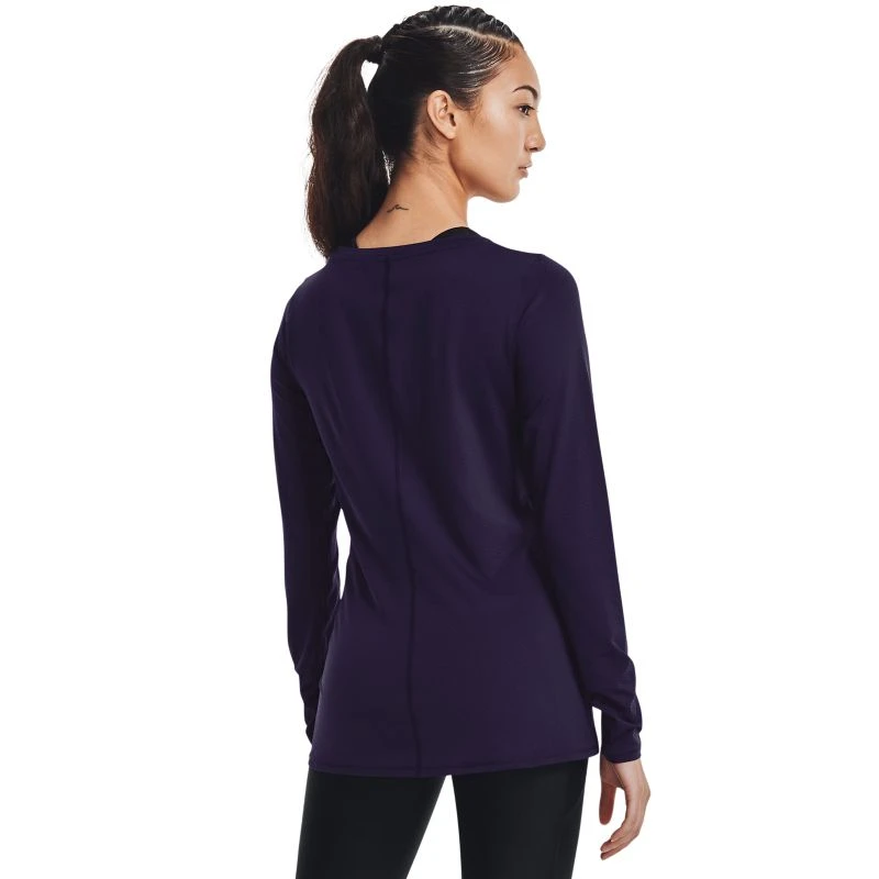 Under Armour Women's HeatGear® Armour Long Sleeve Top Purple Switch / Metallic Silver 4 Under Armour Women's HeatGear® Armour Long Sleeve Top Purple Switch / Metallic Silver - Image 2