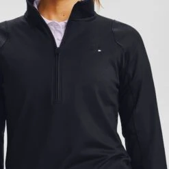 Under Armour Women's Storm Midlayer Half Zip Black / Black 12 Under Armour Women's Storm Midlayer Half Zip Black / Black -Puma Shop s7.v5 1356229 001 collar main