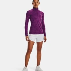 Under Armour Women's Tech™ Half Zip Twist Rivalry / Strobe / Metallic Silver -Puma Shop v5 1320128 514 fsf