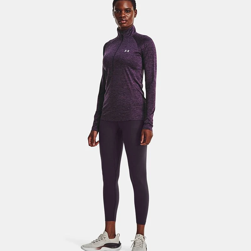 Under Armour Women's UA Tech™ Twist ½ Zip Tux Purple / Retro Purple / Metallic Silver 8 Under Armour Women's UA Tech™ Twist ½ Zip Tux Purple / Retro Purple / Metallic Silver - Image 6